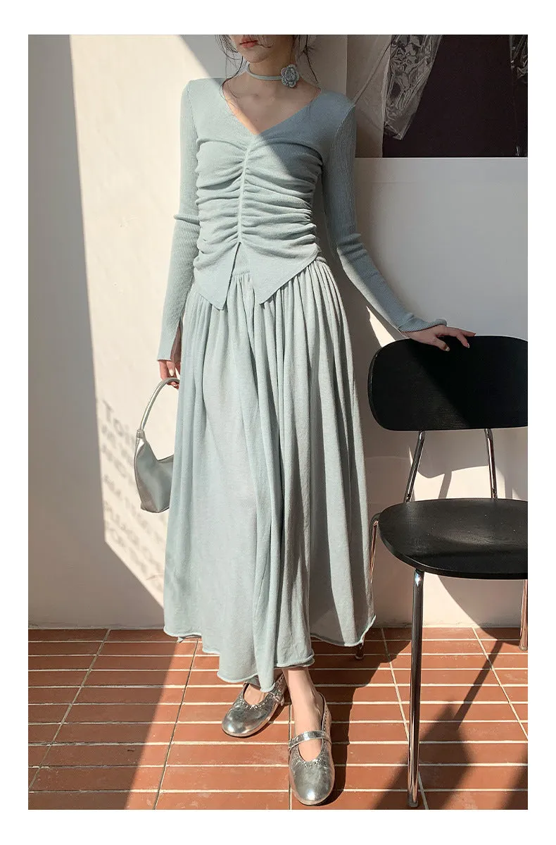Oversized draping skirt