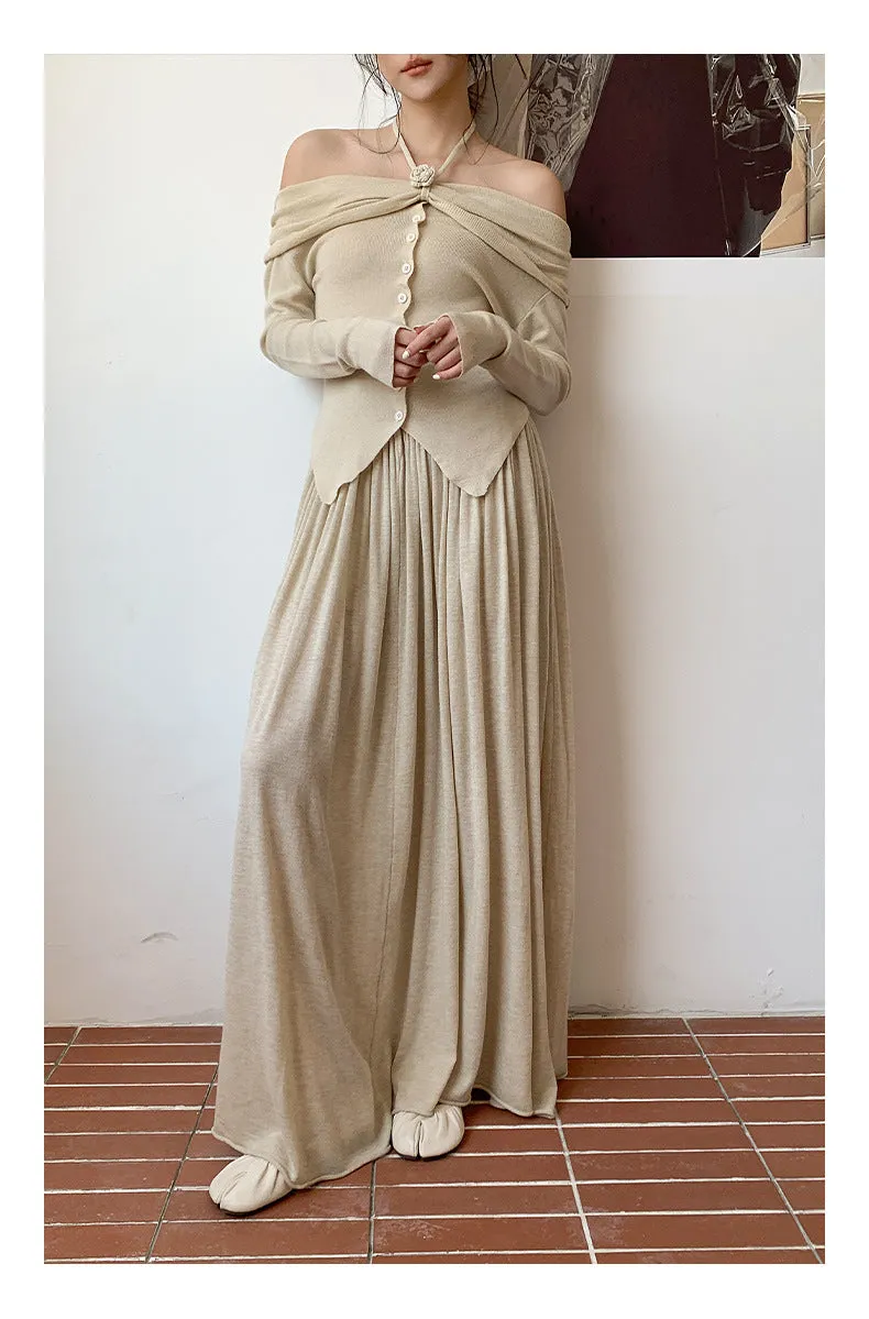Oversized draping skirt