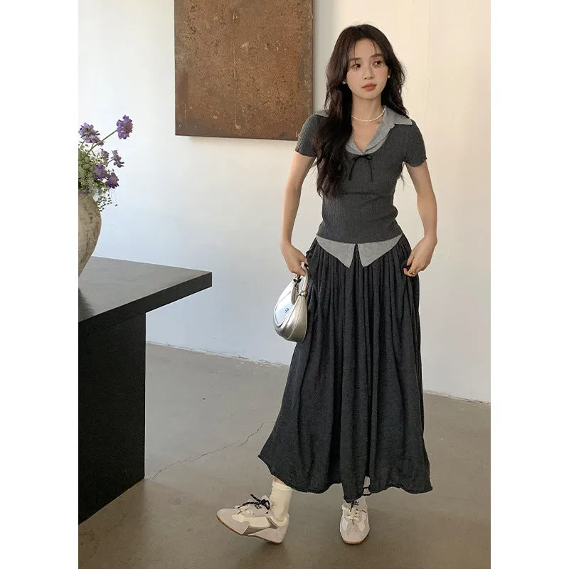 Oversized draping skirt