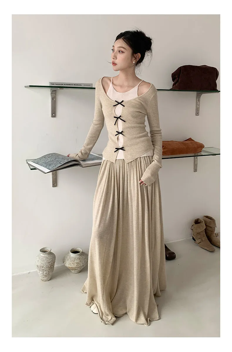 Oversized draping skirt
