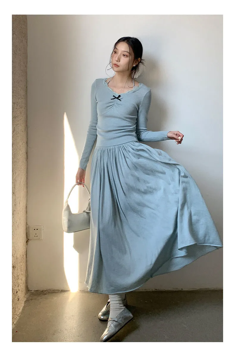 Oversized draping skirt