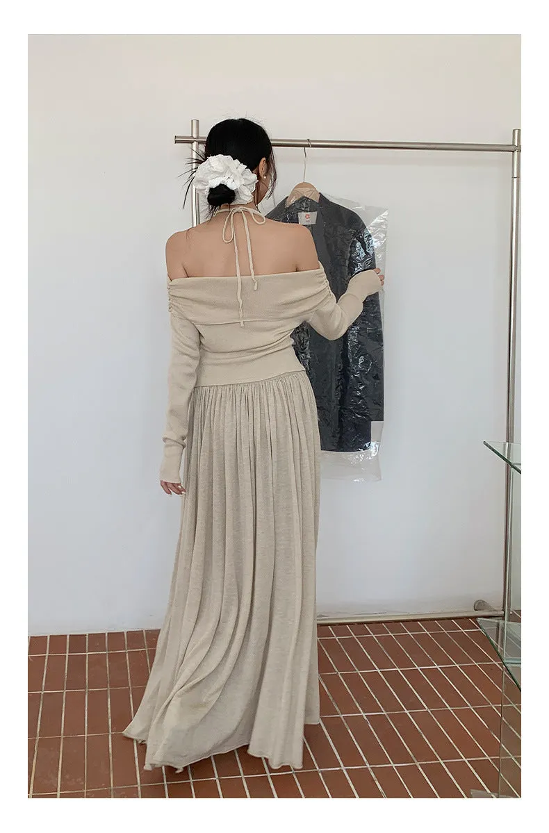 Oversized draping skirt
