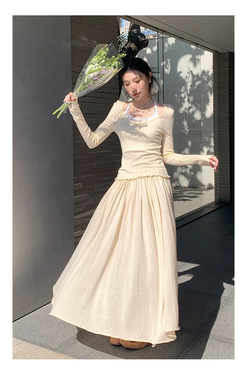 Oversized draping skirt