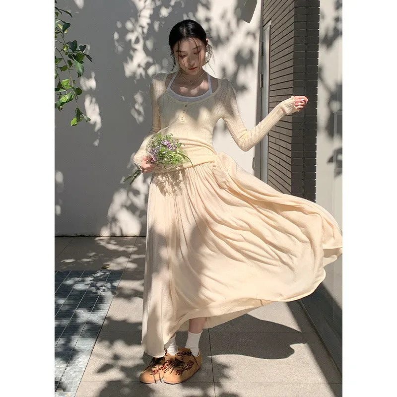 Oversized draping skirt
