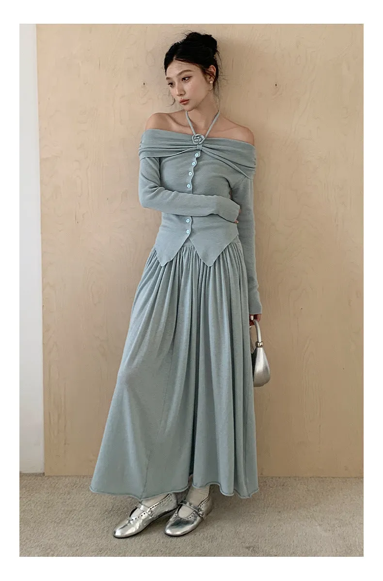 Oversized draping skirt