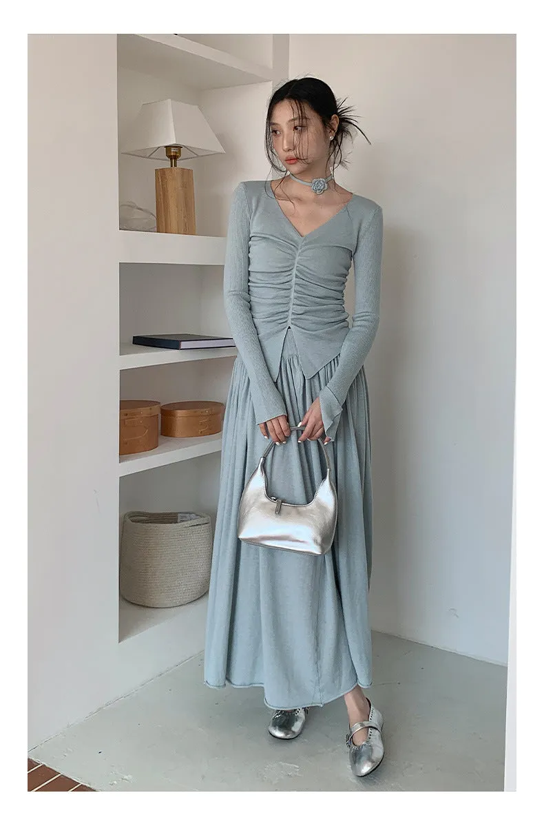 Oversized draping skirt
