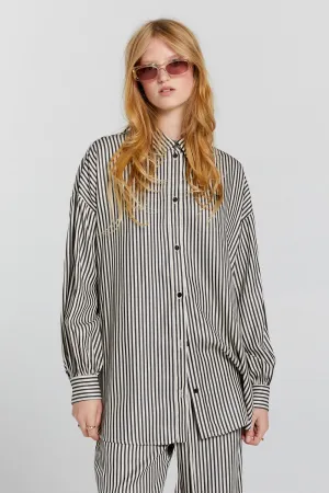 Oversized Walker Shirt Black Stripe