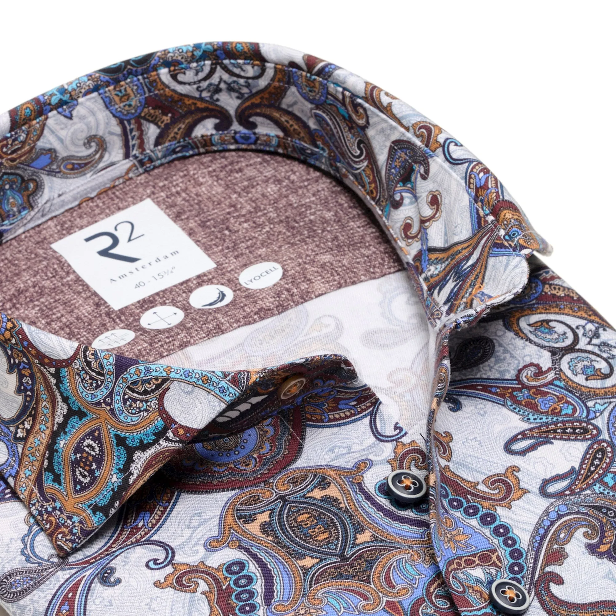 Paisley print tencel shirt