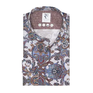 Paisley print tencel shirt