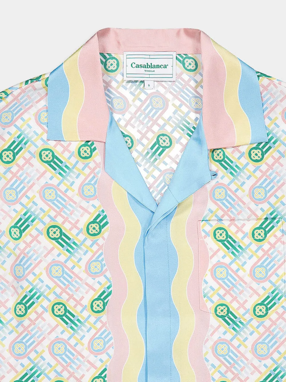 Pastel Print Silk Shirt