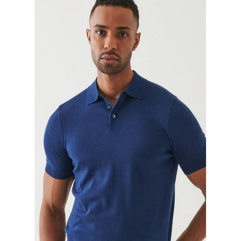 Patrick Assaraf | Cotton Cupro Button Polo (4 Colors)