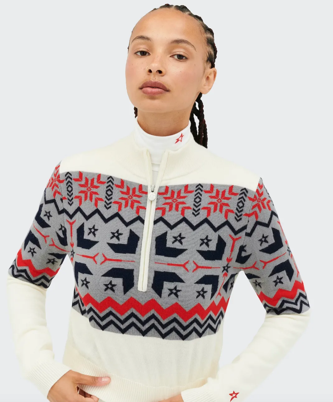 Perfect Moment Nordic Merino Wool Half Zip