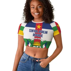 Personalized Central African Republic Raglan Cropped T shirt African Zo Kwe Zo LT01