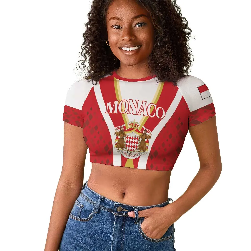 Personalized Monaco Raglan Cropped T shirt Deo Juvante Sporty Style LT01