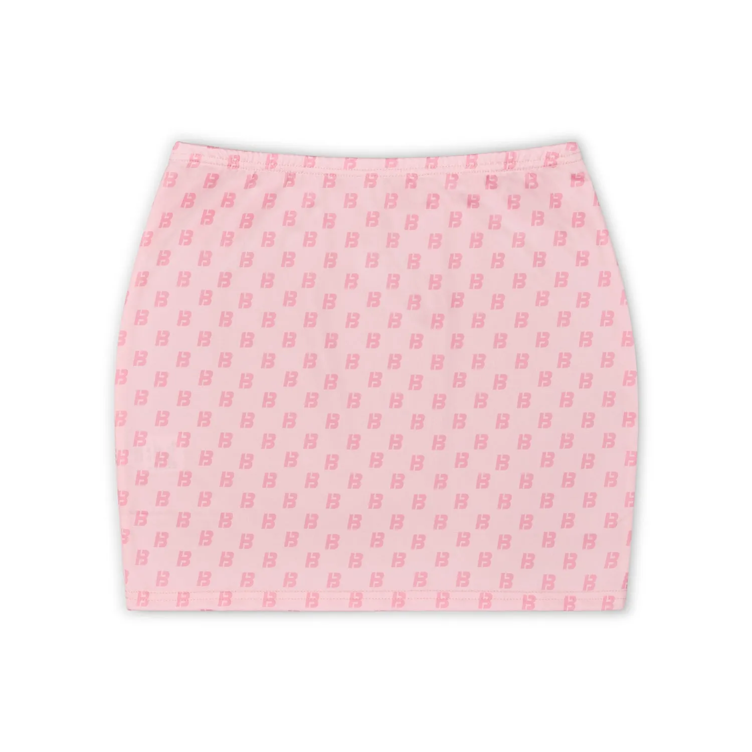 Pink mini skirt “ B “monogram