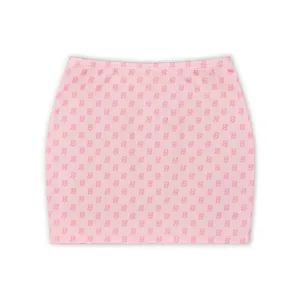 Pink mini skirt “ B “monogram