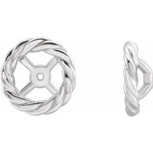 Platinum Rope Earring Jackets
