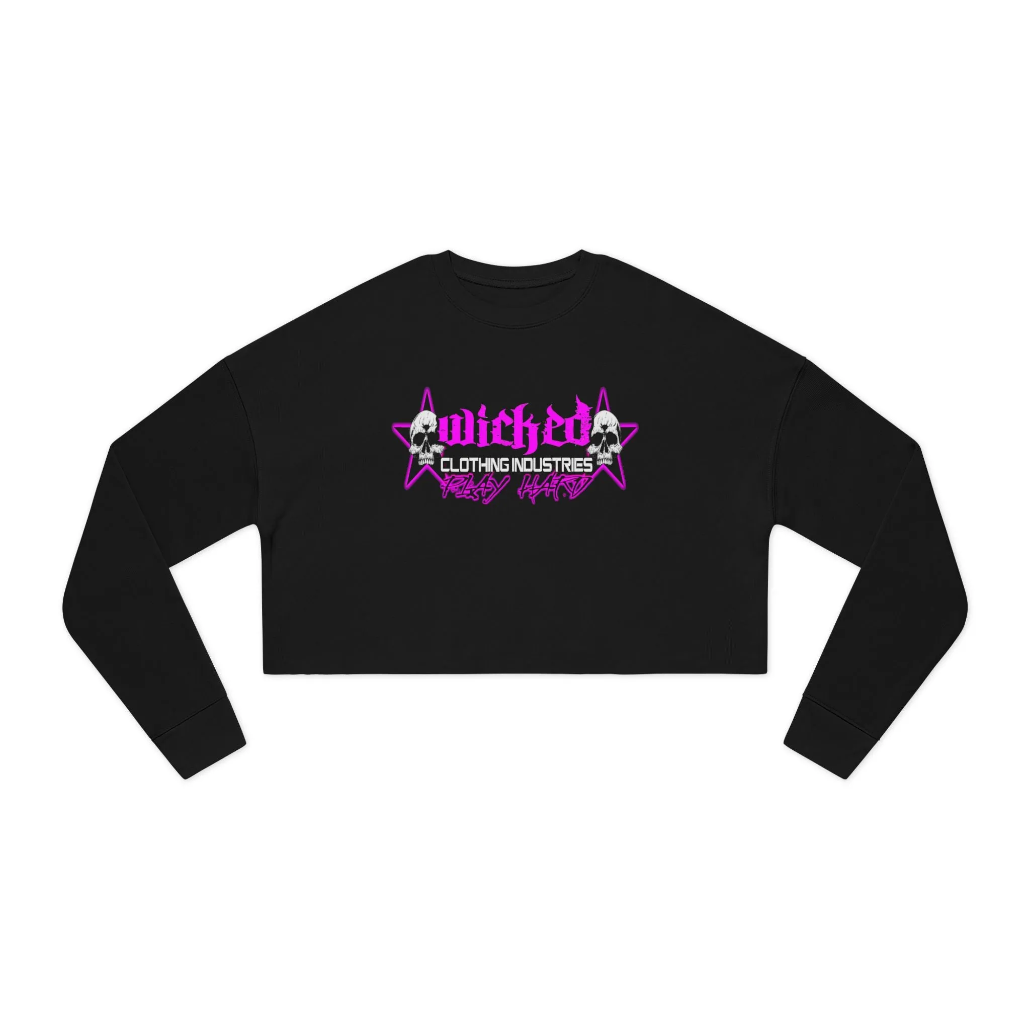 Play Hard / Hot Pink/ WCI Women's Cropped Sweatshirt