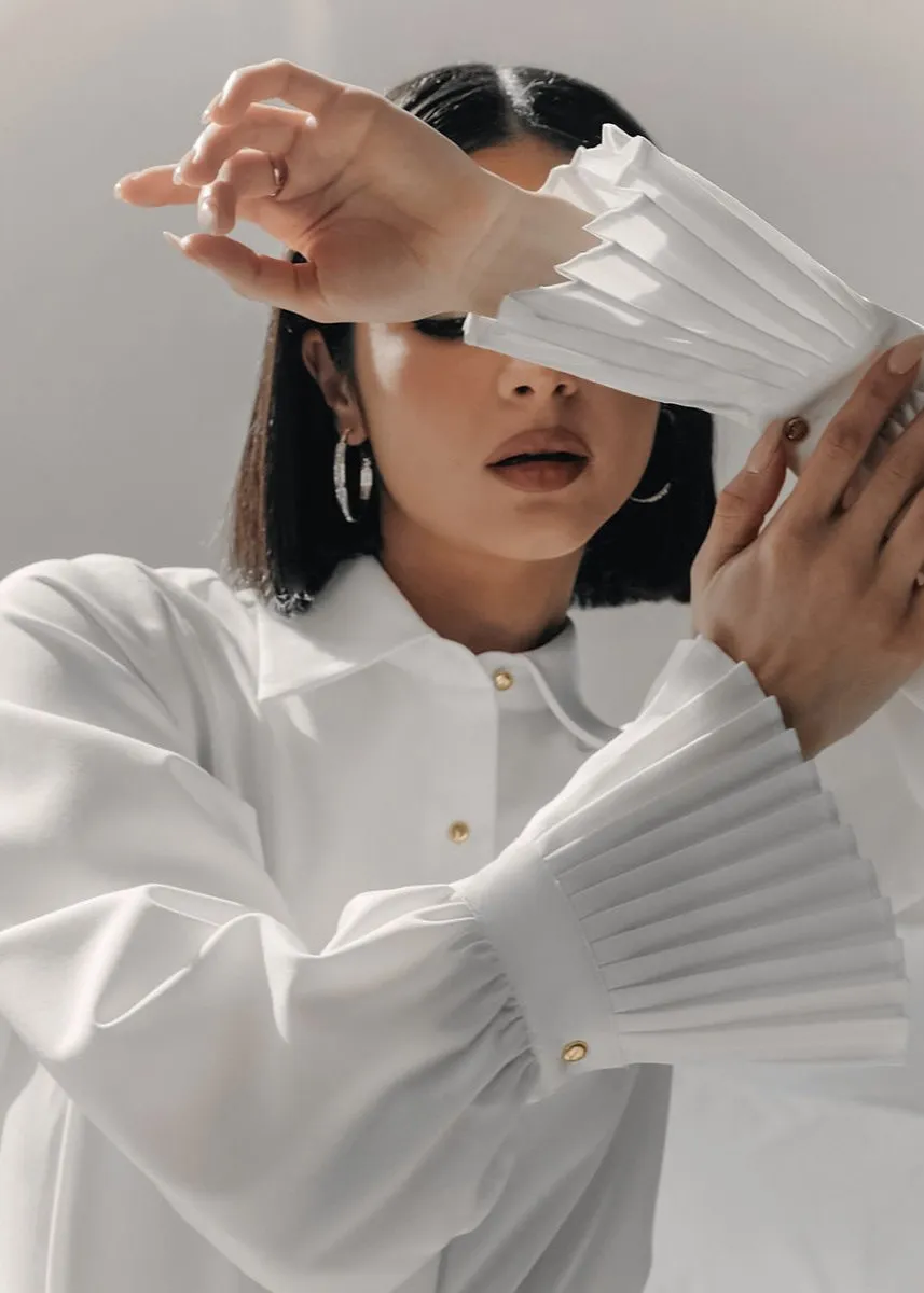Pleated Cuff Elegance Shirt