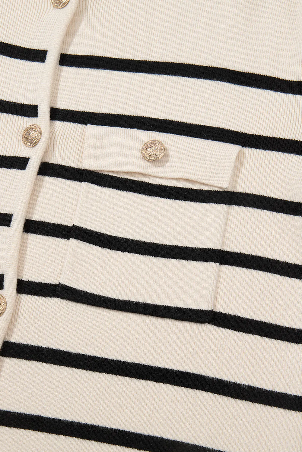 Pocket Buttoned Cardigan Sweater