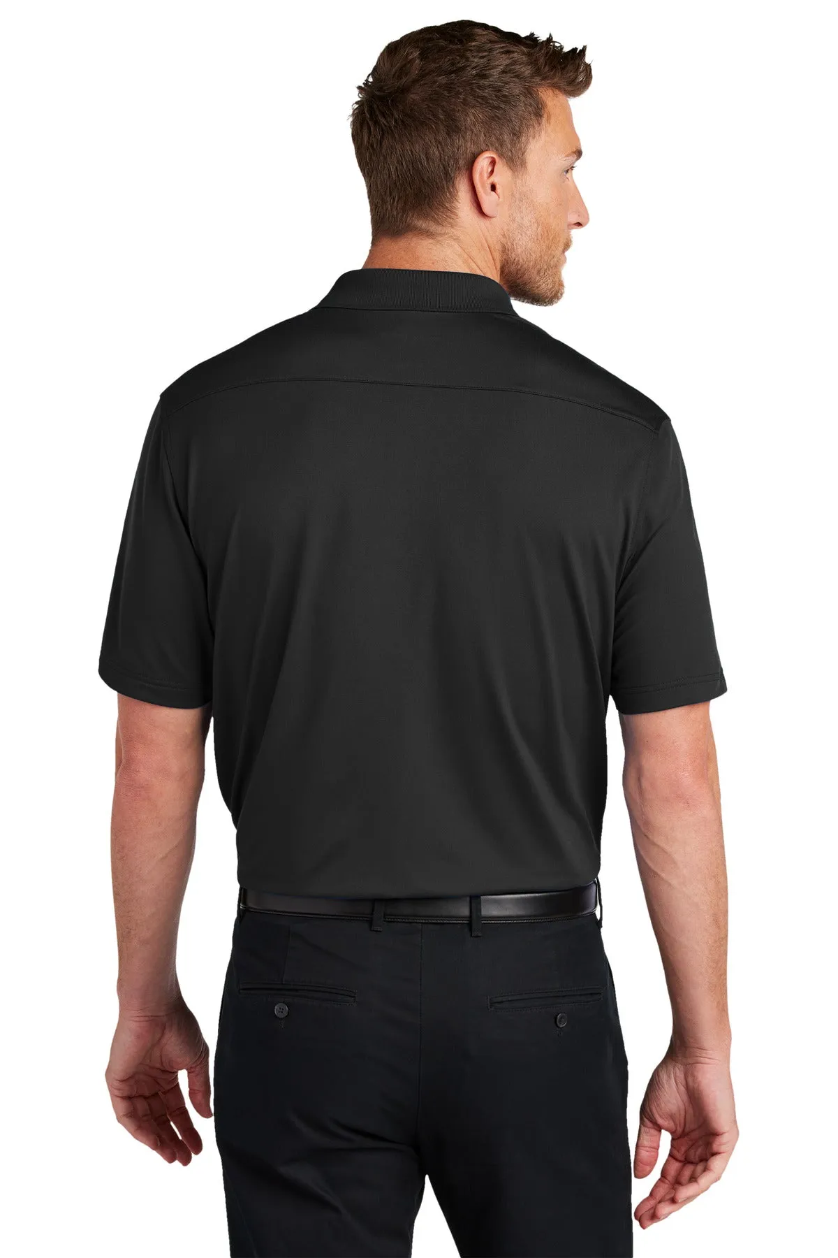 Port Authority City Stretch Flat Knit Polo K683 Black