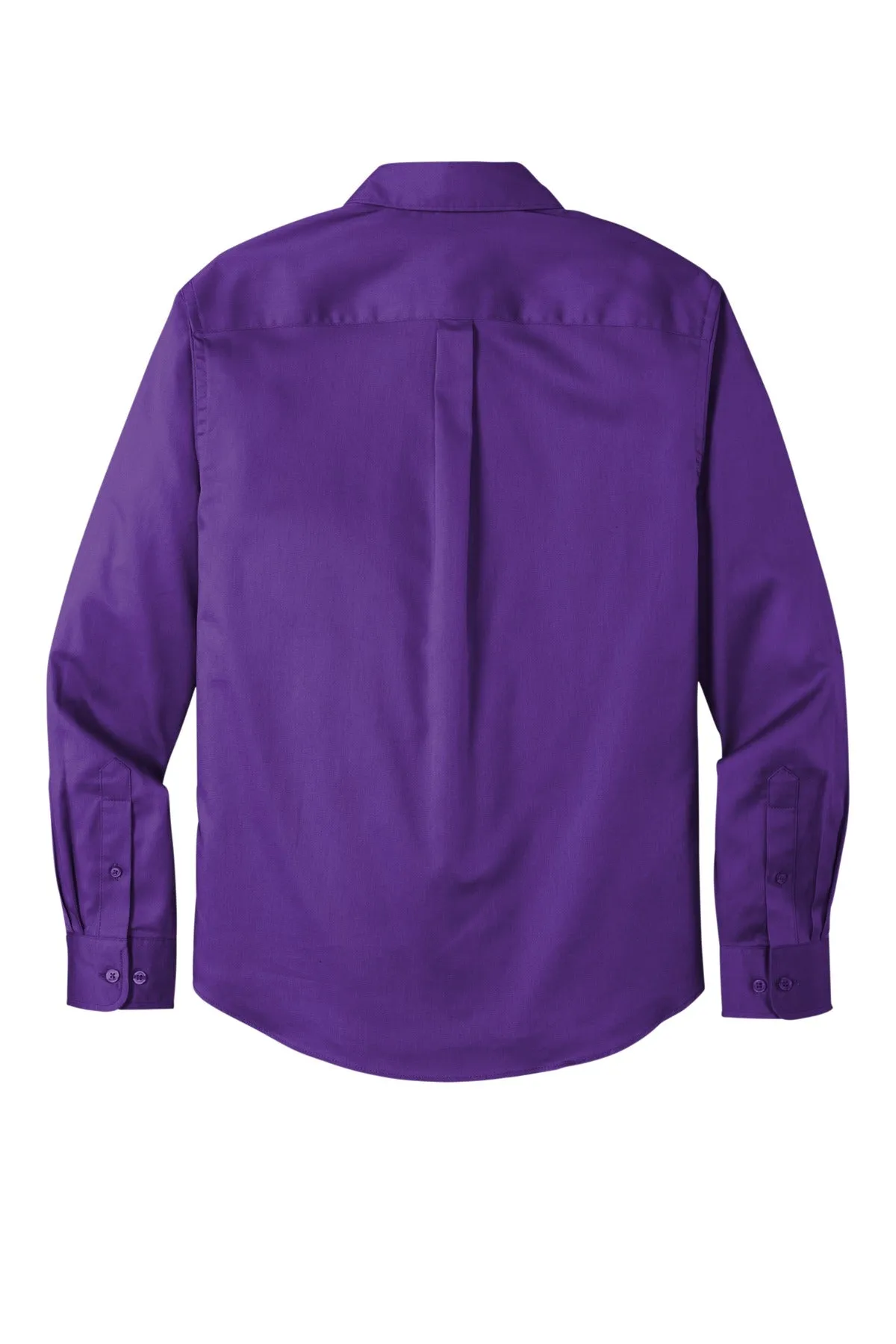 Port Authority Long Sleeve SuperPro React Twill Shirt. W808 Purple