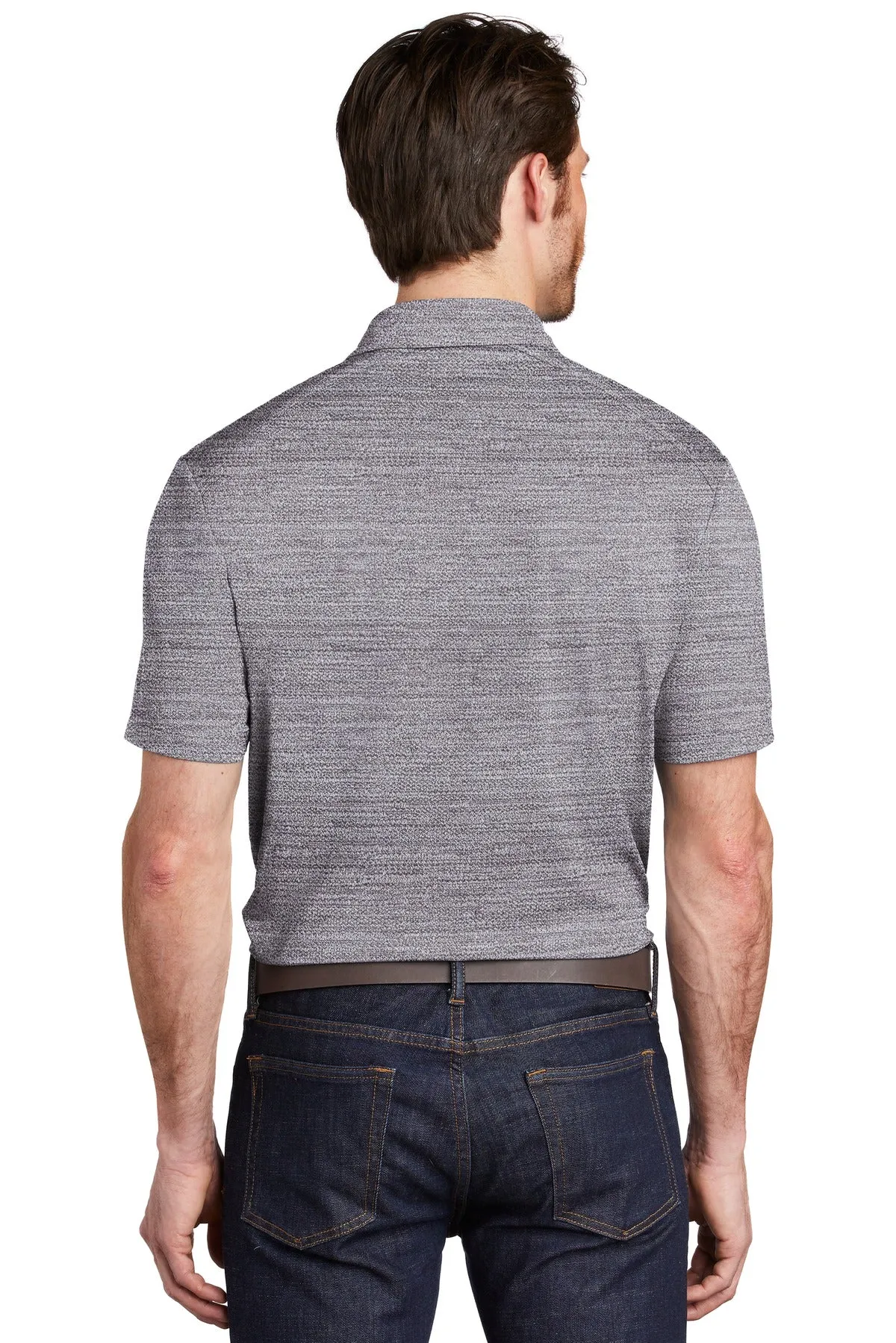 Port Authority  Stretch Heather Polo K583 Graphite/ White