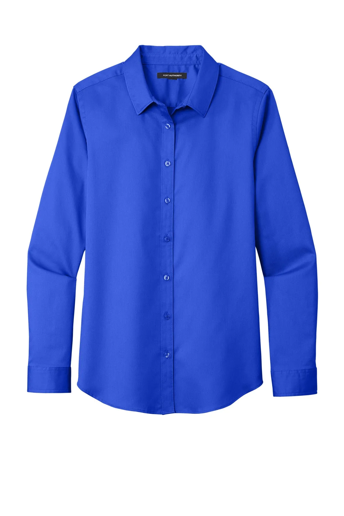 Port Authority Women's Long Sleeve SuperPro ReactTwill Shirt. LW808 True Royal