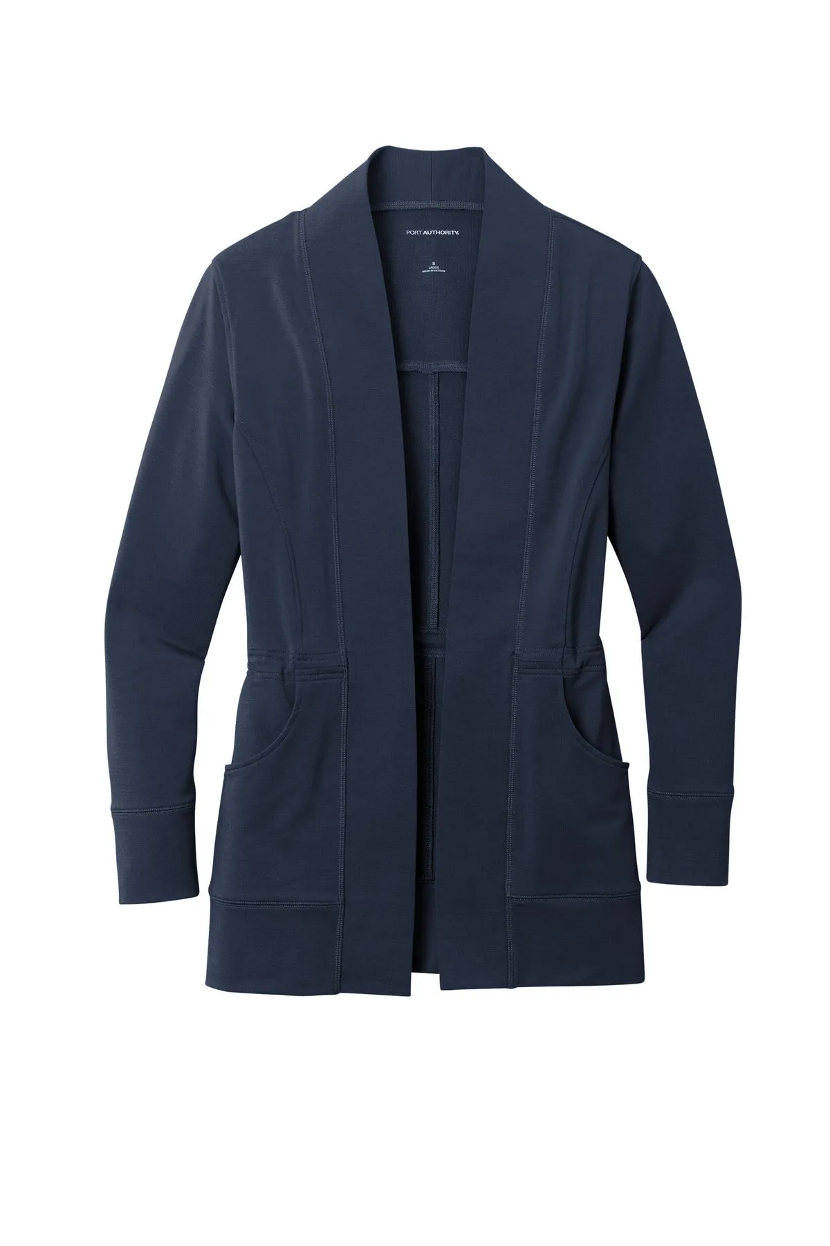 Port Authority Women's Microterry Cardigan LK825 River Blue Navy