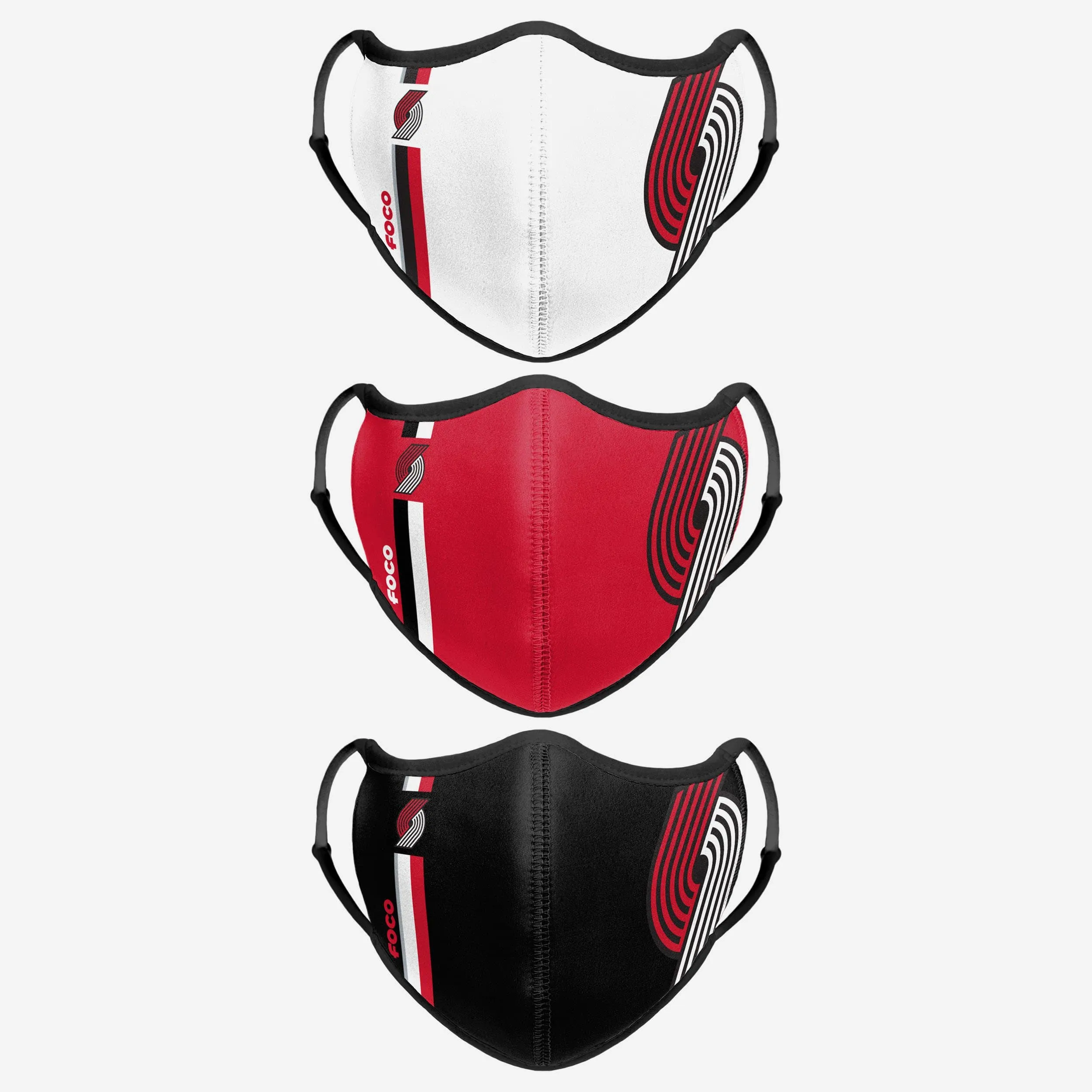 Portland Trail Blazers Sport 3 Pack Face Cover