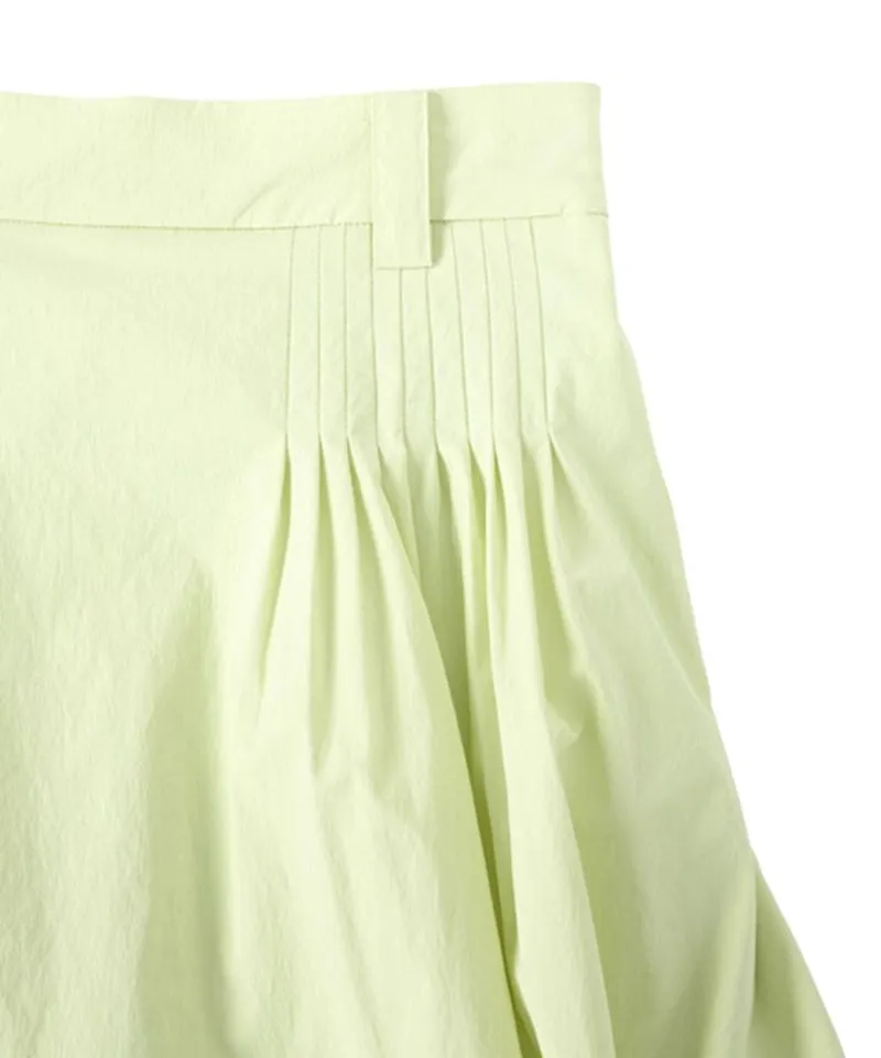 POSHERD PinTuck Volume Skirt - Lemon Green