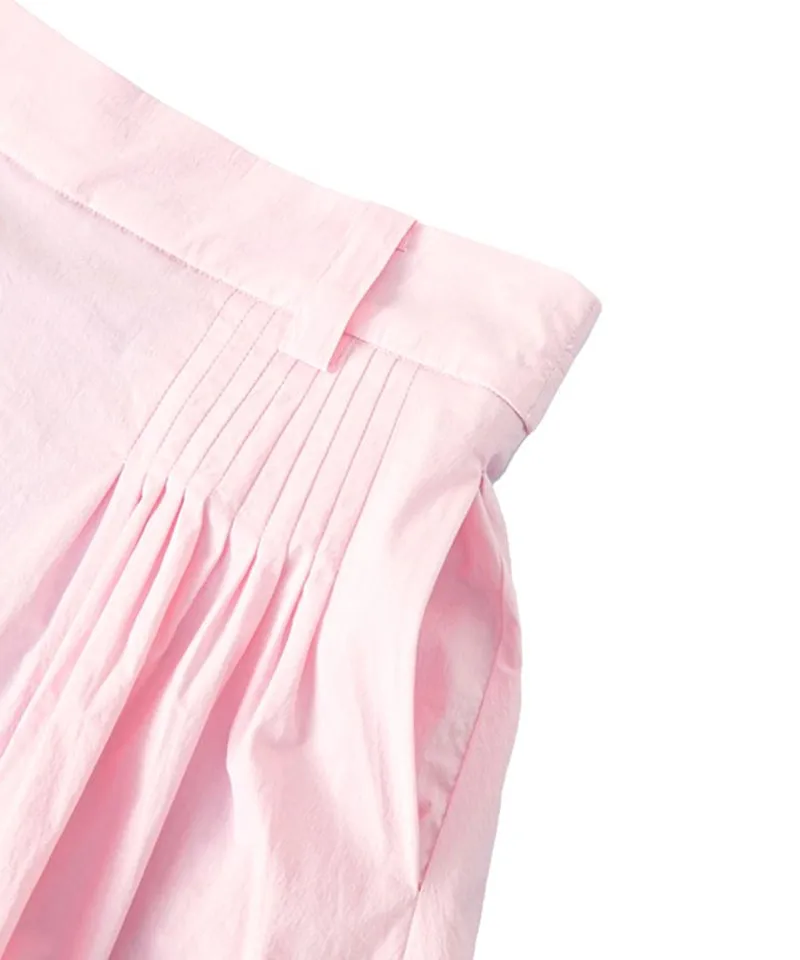POSHERD PinTuck Volume Skirt - Light Pink