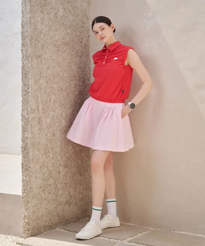 POSHERD PinTuck Volume Skirt - Light Pink