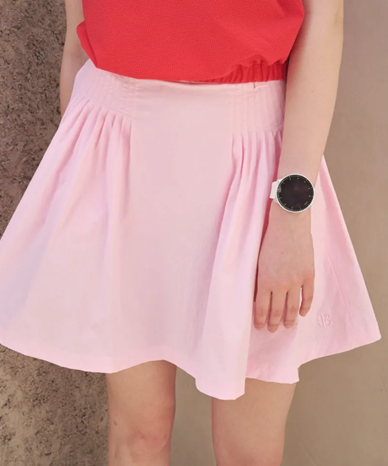 POSHERD PinTuck Volume Skirt - Light Pink