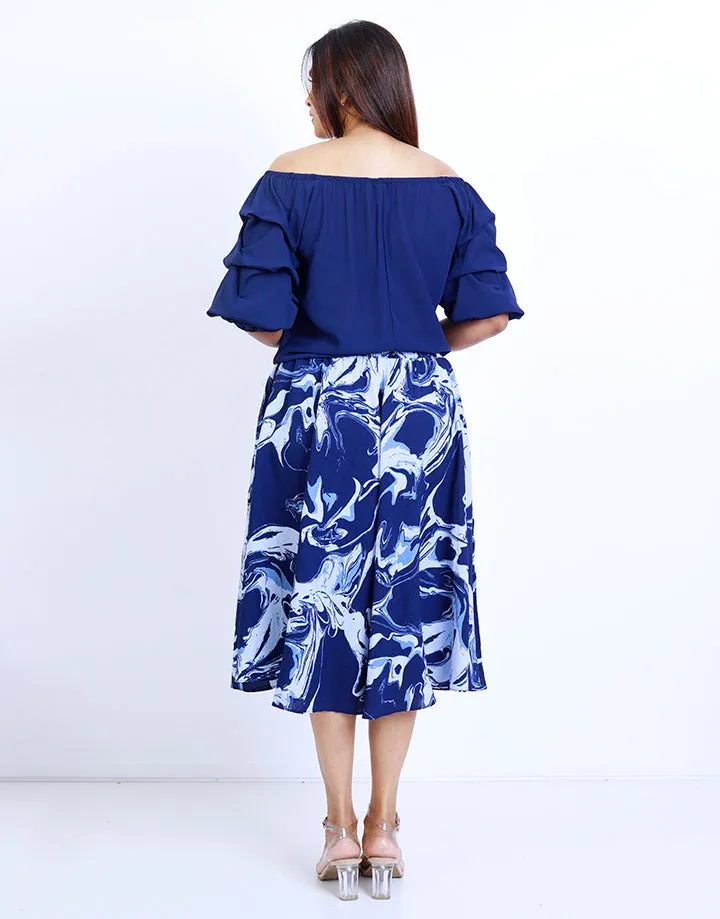 Printed Skirt with Tie Up Detail