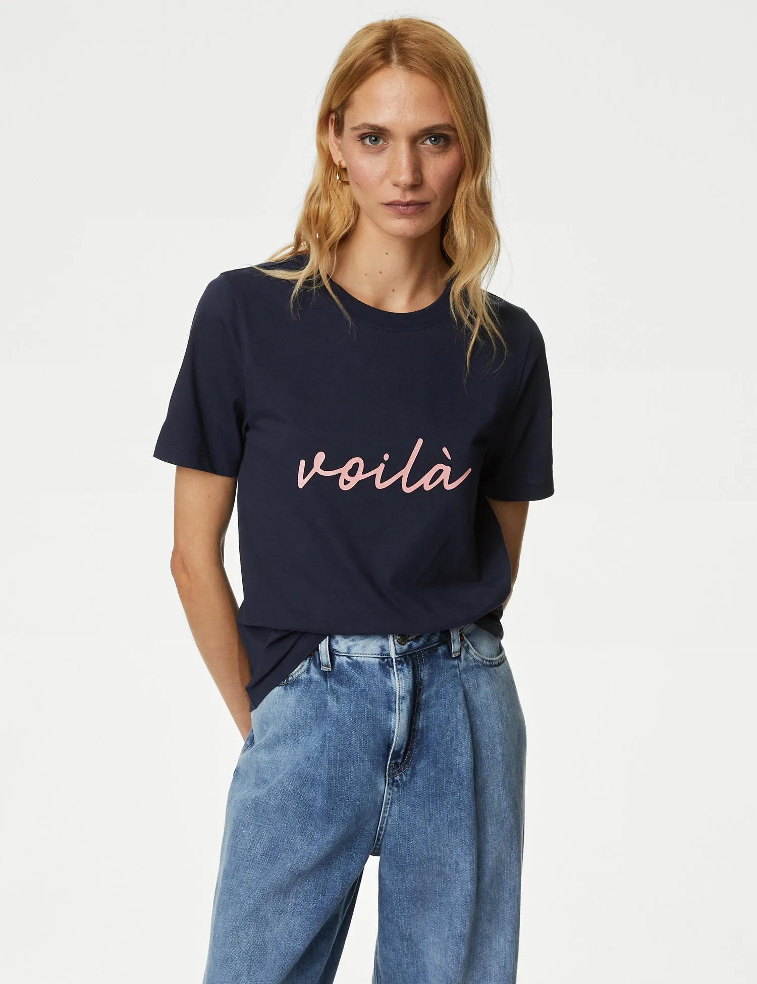 Pure Cotton Slogan Everyday Fit T-Shirt
