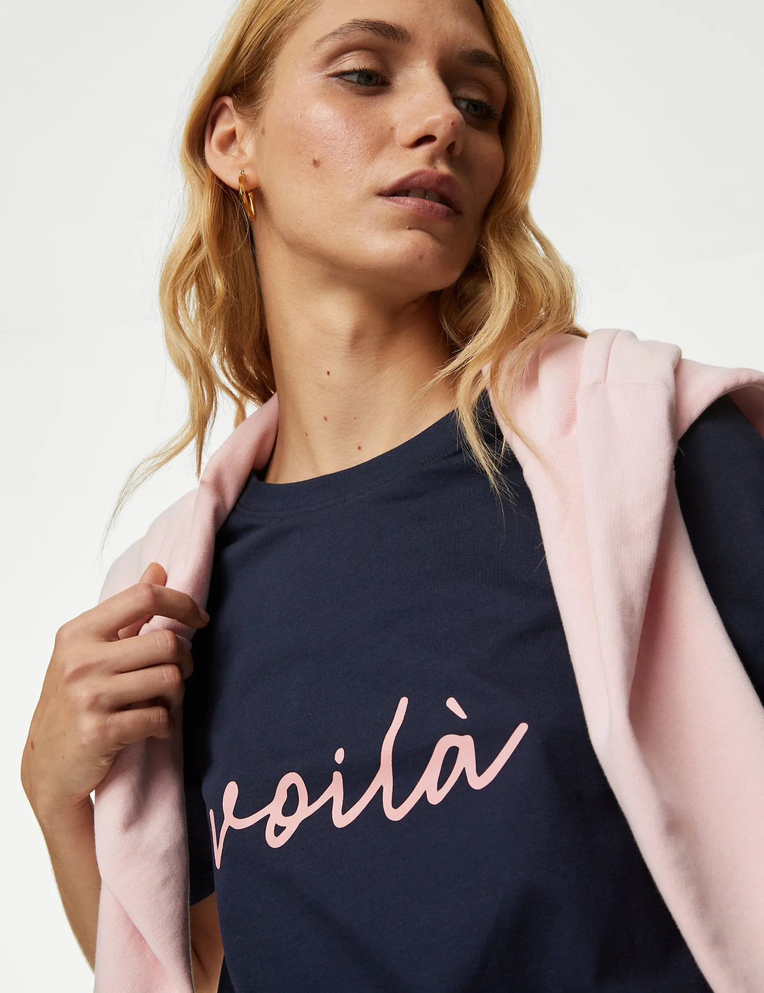 Pure Cotton Slogan Everyday Fit T-Shirt