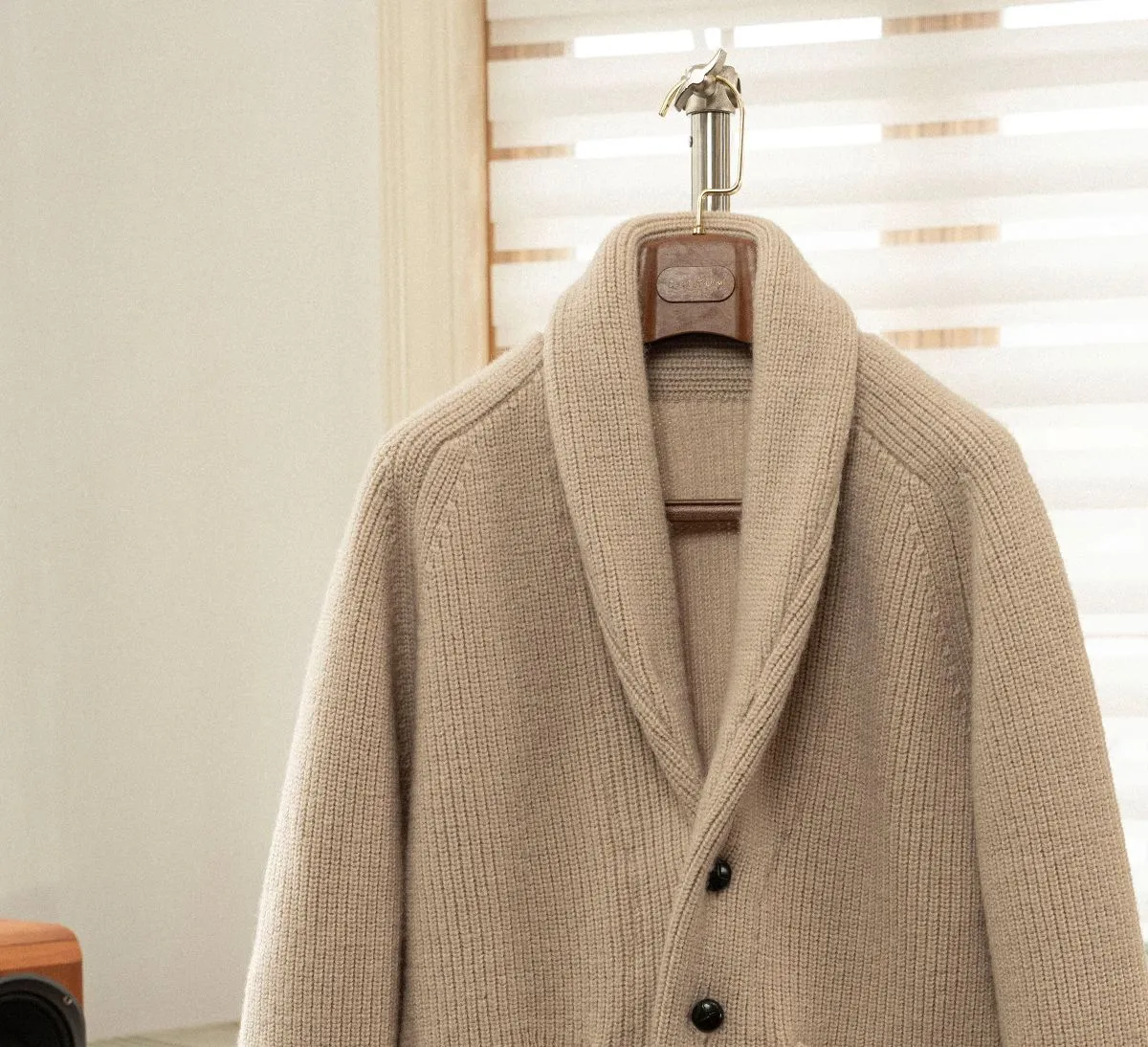 Pure Wool Shawl Collar Cardigan
