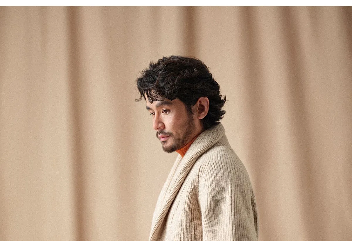Pure Wool Shawl Collar Cardigan