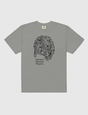 Queen Charlotte 'Sorrows, Sorrows, Prayers' Garment-dyed T-Shirt [Grey]