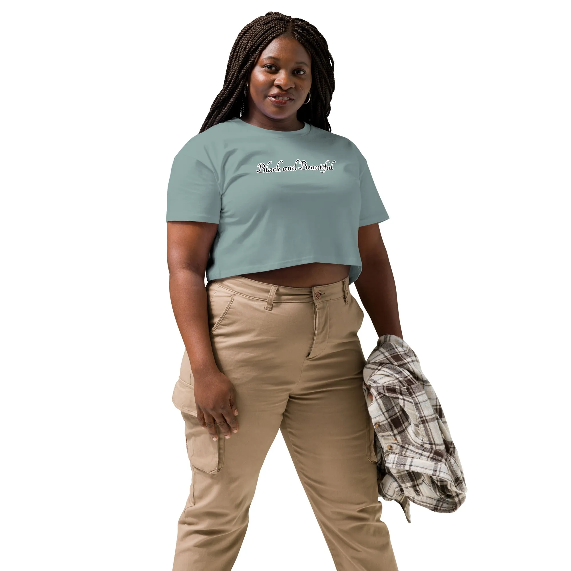 "Black is Beautiful" Women’s crop top