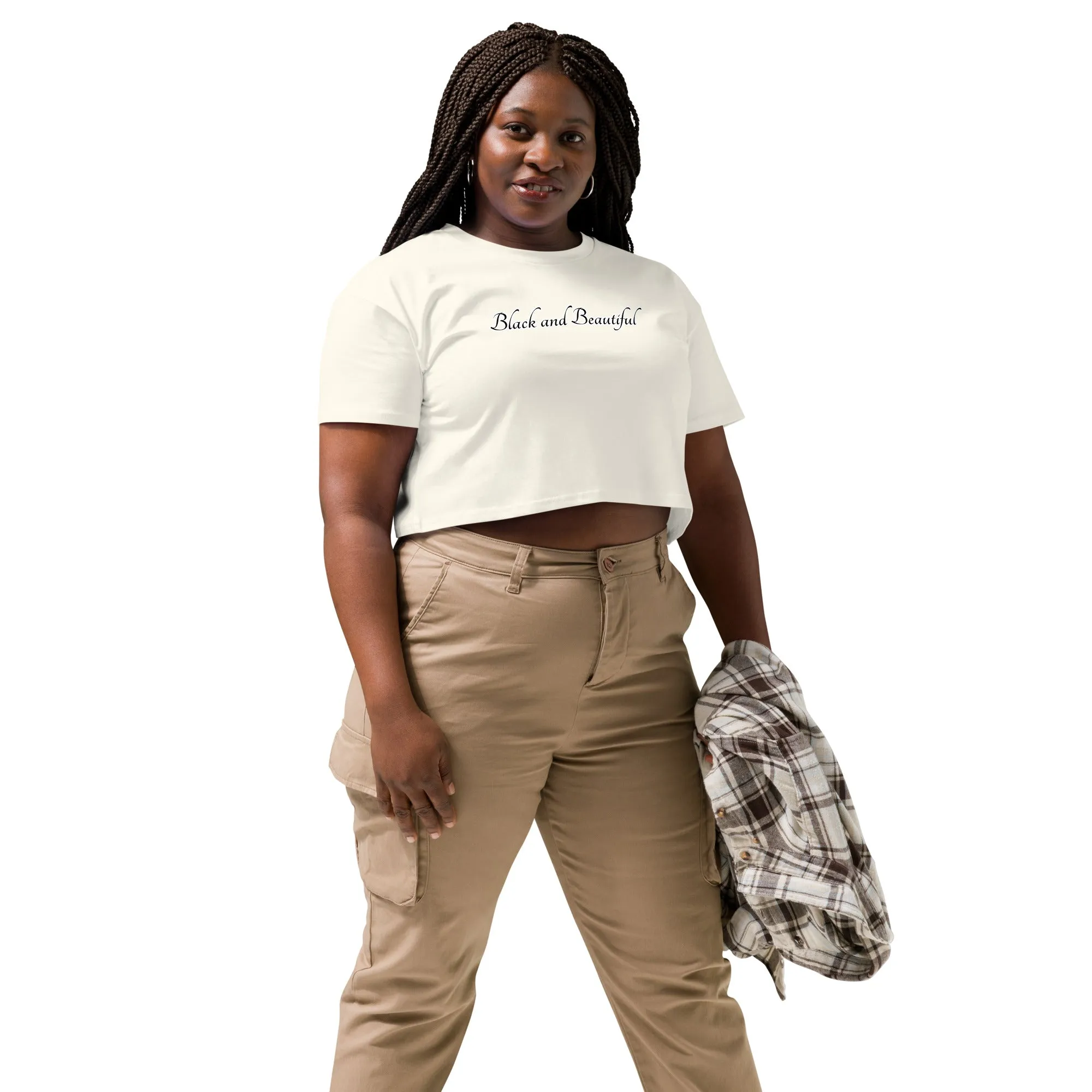 "Black is Beautiful" Women’s crop top