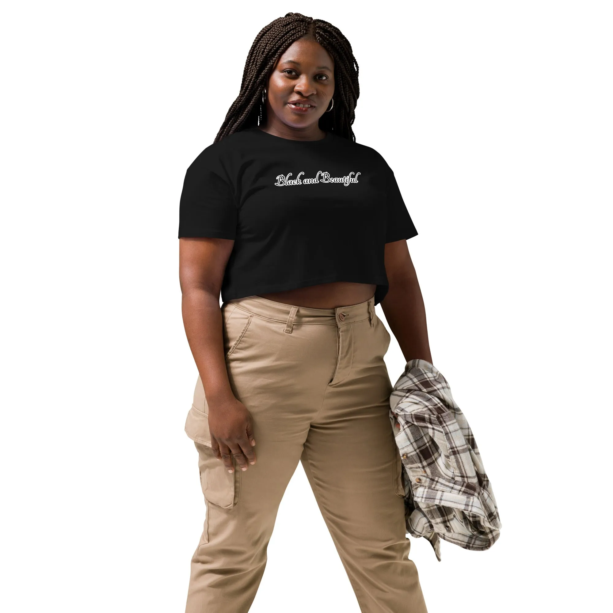 "Black is Beautiful" Women’s crop top