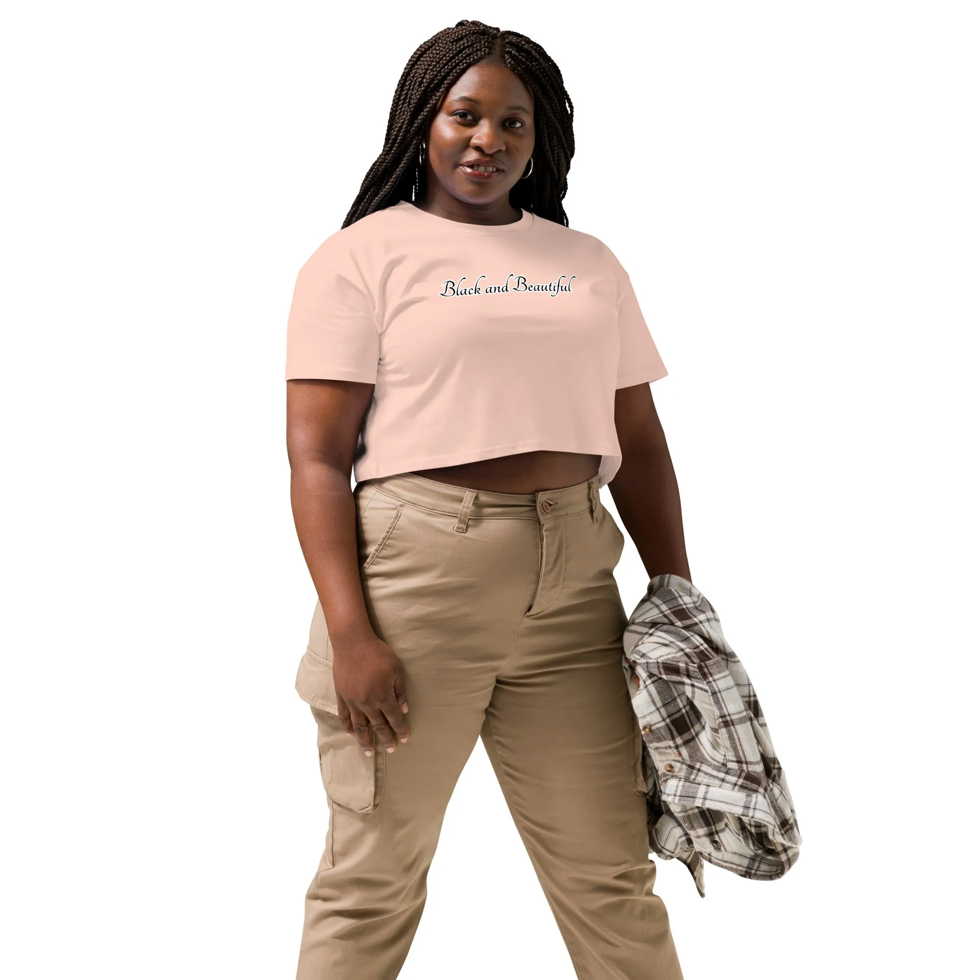 "Black is Beautiful" Women’s crop top