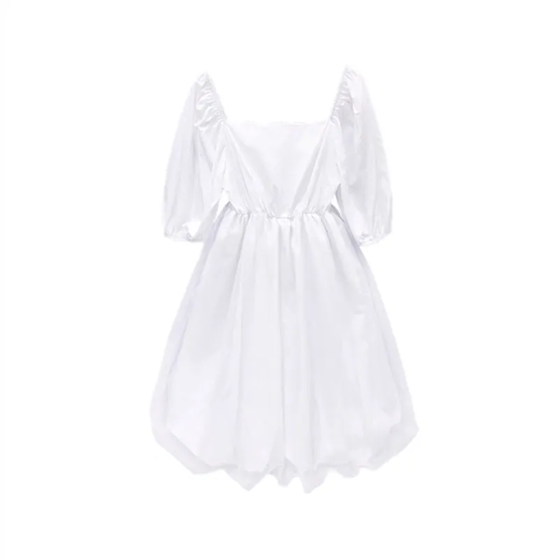 "CUTE BLACK/WHITE GAUZE PUFF" DRESS N041202