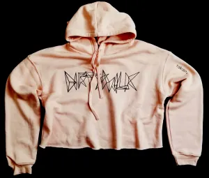 "Dirty" Crop Hooded Sweat Pasty Peach