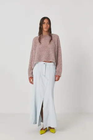 Rabens Saloner Killa Skirt - Light Wash