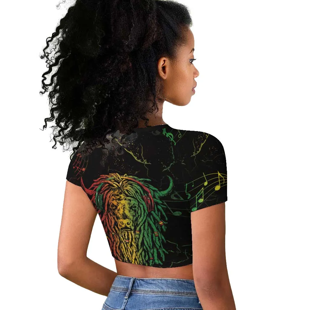 Reggae King Buffalo Soldier Raglan Cropped T shirt Honoring The Legend LT05