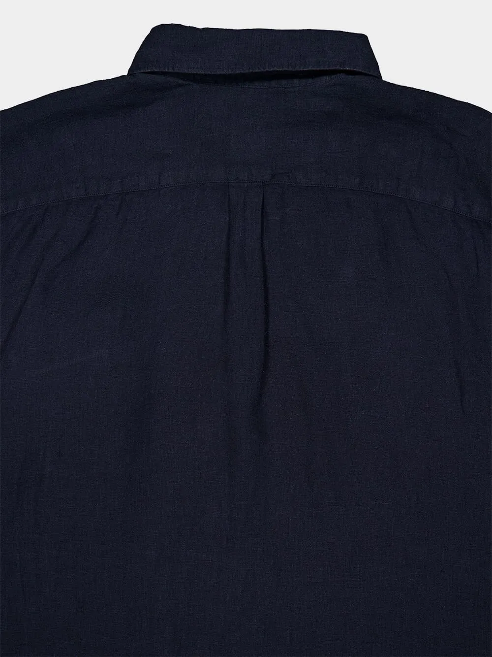 Regular Fit Navy Linen Shirt