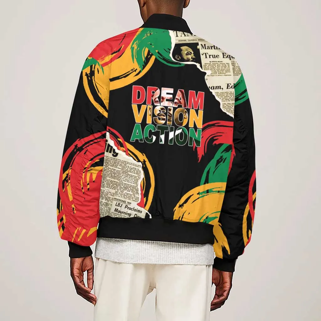 Remembering The Legacy Of MLK Sleeve Zip Bomber Jacket LT05